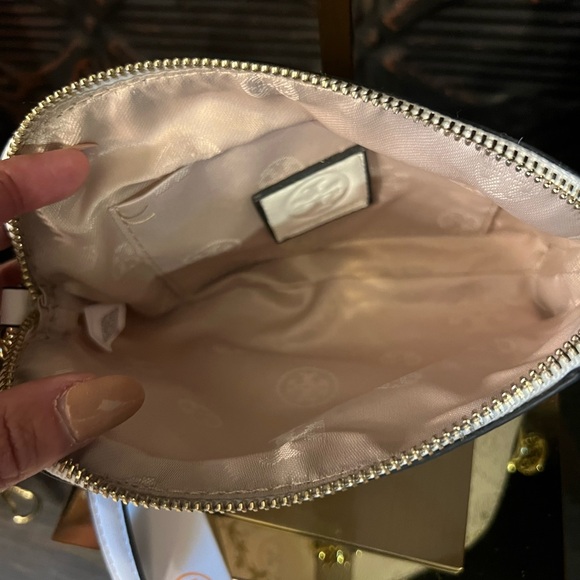 Tory Burch Olive Green & Light Purple Wristlet w/ Long Crossbody Strap NWT - Picture 5 of 15